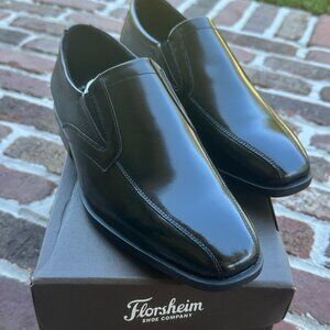 Florsheim Potenza Black Leather 5 New in Box! Slide Dress Shoes